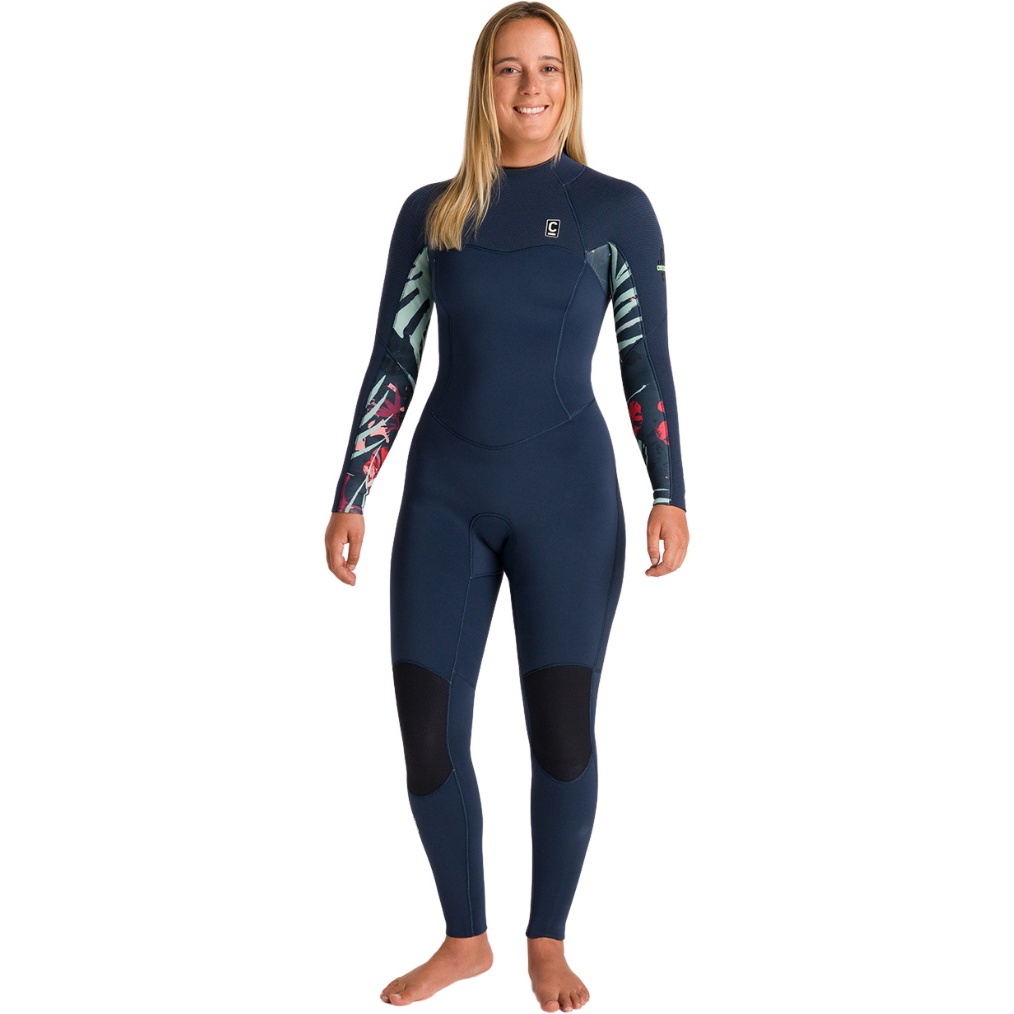 2026 C-Skins Womens NuWave Solace 4/3mm Back Zip Wetsuit C-NSO43WBZ - Bluestone / Bluestone X